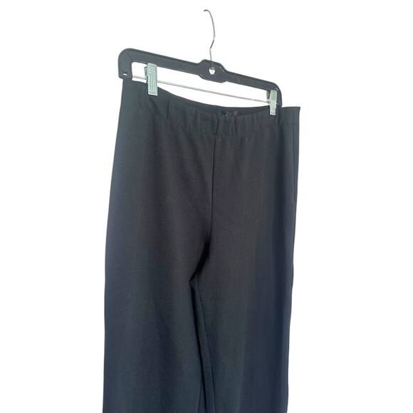 Quince Women Organic Cotton Double Knit Wide Leg Pants 28" Black M Minimalist - Picture 2 of 9